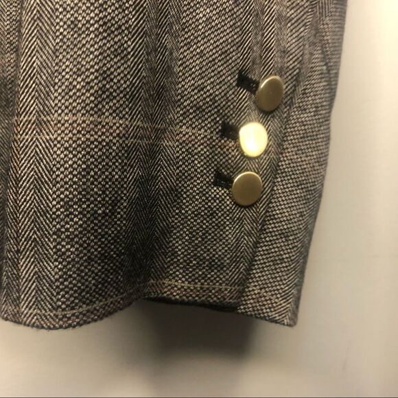 Addition Elle Brown & Grey Herringbone Plaid Blazer Academia Size 26 NWT - Picture 9 of 14